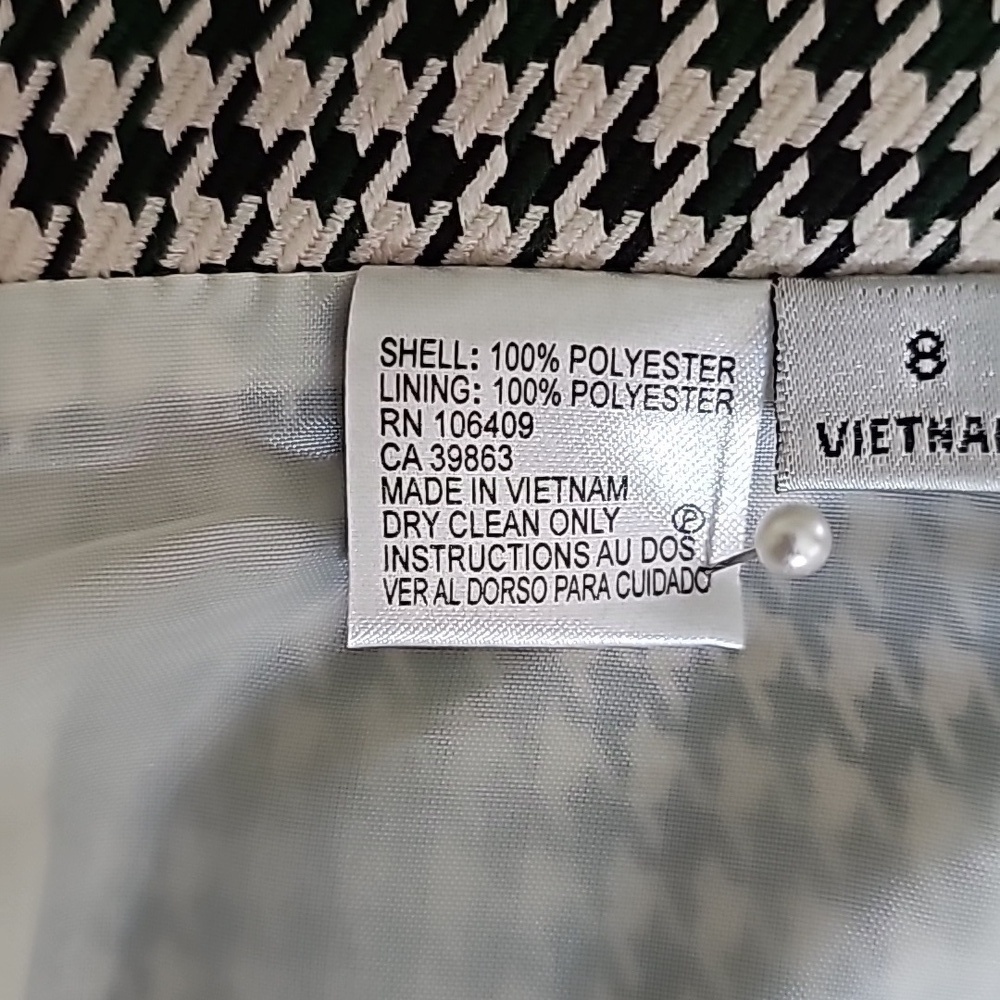 Tahari Arthur S Lavine Houndstooth Skirt Size 8 - Picture 6 of 6